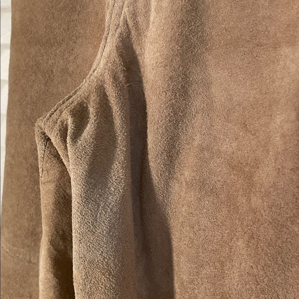 Lauren Ralph Lauren Tan Soft Suede High Waisted Vintage Pants - Picture 4 of 13